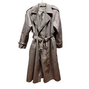 Saxton Hall Size 16.5 Women's Classic Trench Coat Belted Thermolite Plus Tan